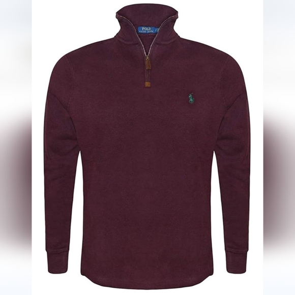 POLO RALPH LAUREN Men's Classic Estate-Rib Quarter-Zip Pullover Sweater Top XL - Picture 1 of 7